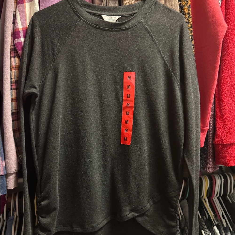 NWT - Danskin Long Sleeve Terry Cloth Top